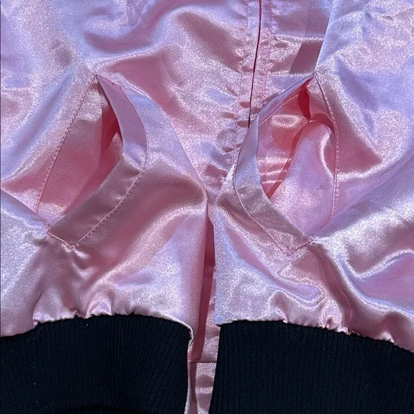 Spirit Pink Satin Sequin Poodle Jacket size Large 50s Grease Costume Halloween - Picture 12 of 17